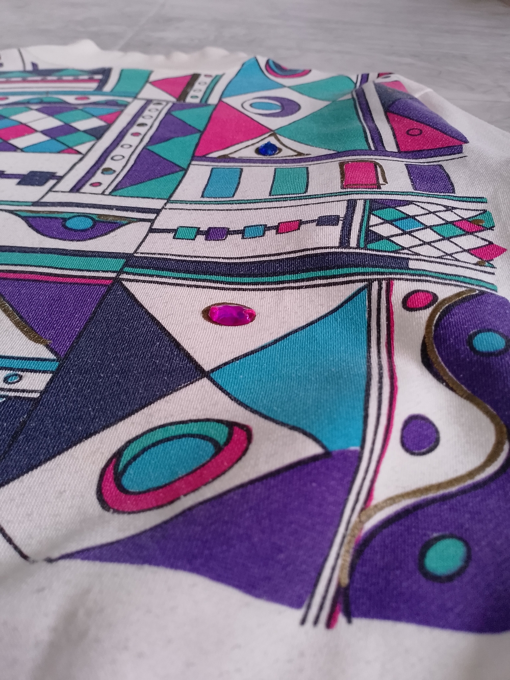 Vintage 90s Funky Geometric Abstract NORTHERN SPIRIT Crewneck - Picture 5 of 15